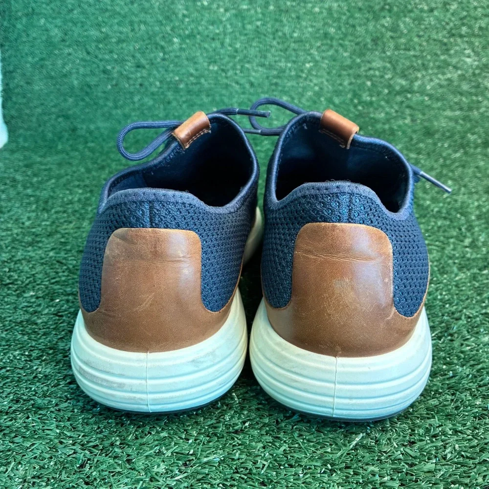 ECCO Soft 7 Runner Mesh Leather Breathable Casual Sneaker Blue Brown Mens 9-9.5